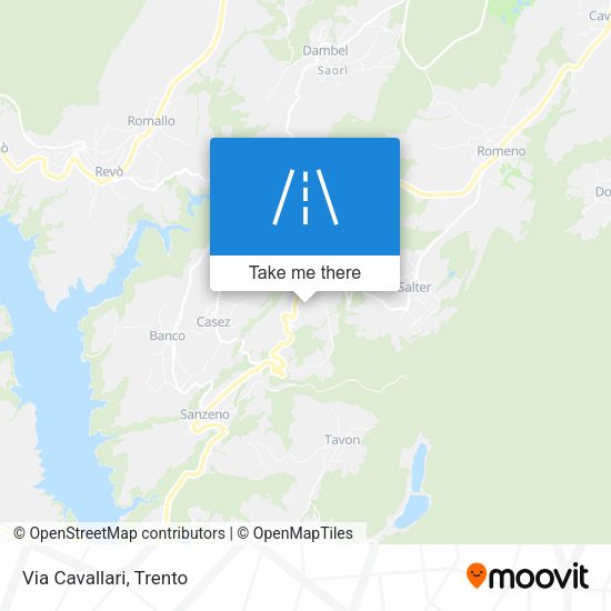 Via Cavallari map