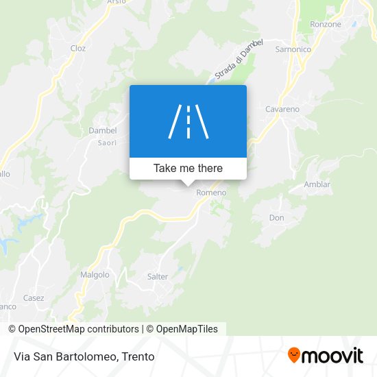 Via San Bartolomeo map
