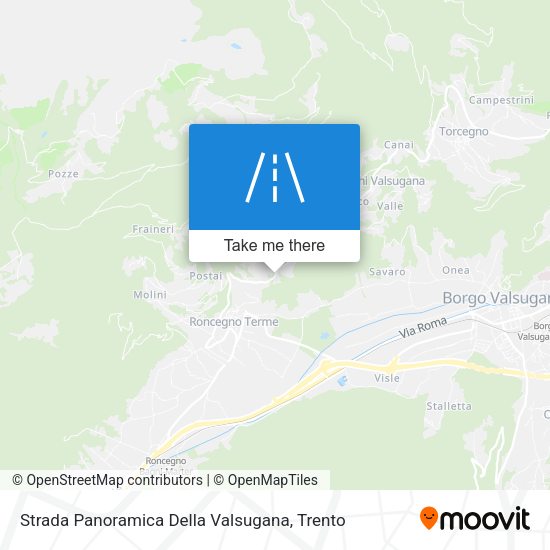 Strada Panoramica Della Valsugana map