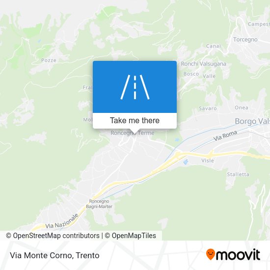 Via Monte Corno map