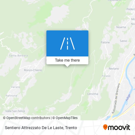 Sentiero Attrezzato De Le Laste map
