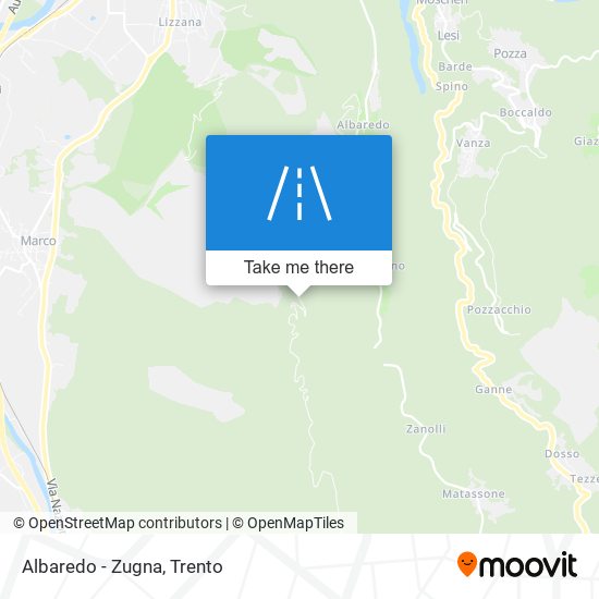 Albaredo - Zugna map
