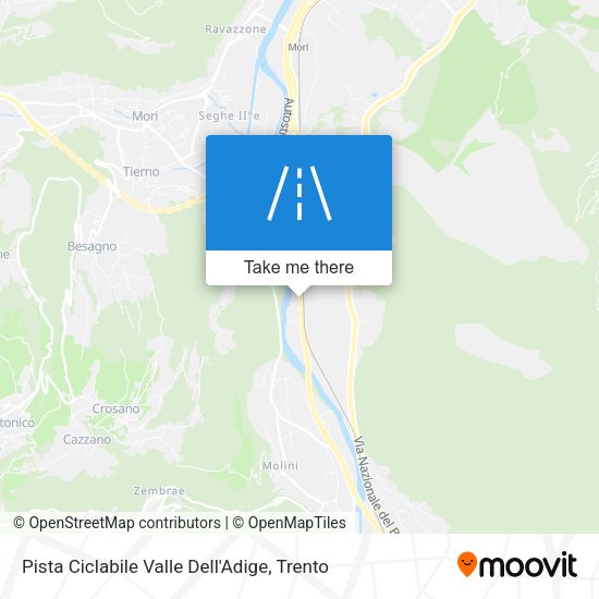 Pista Ciclabile Valle Dell'Adige map