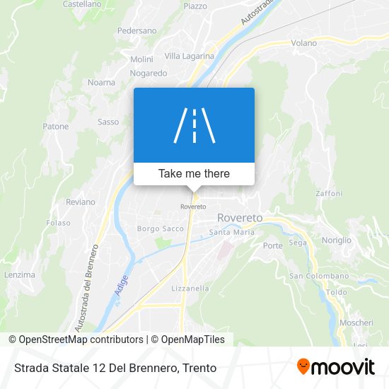 Strada Statale 12 Del Brennero map