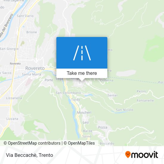 Via Beccachè map