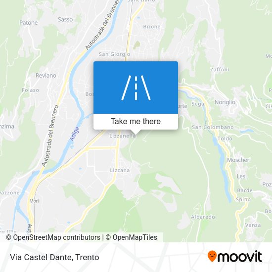 Via Castel Dante map