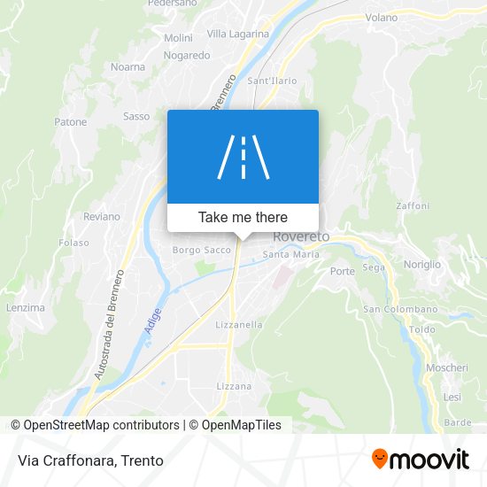 Via Craffonara map