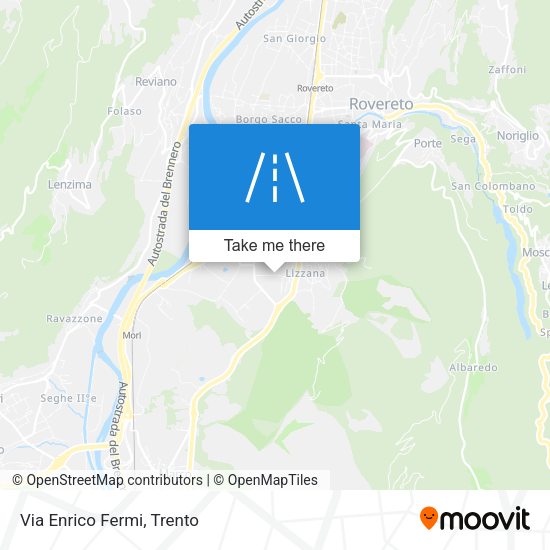 Via Enrico Fermi map