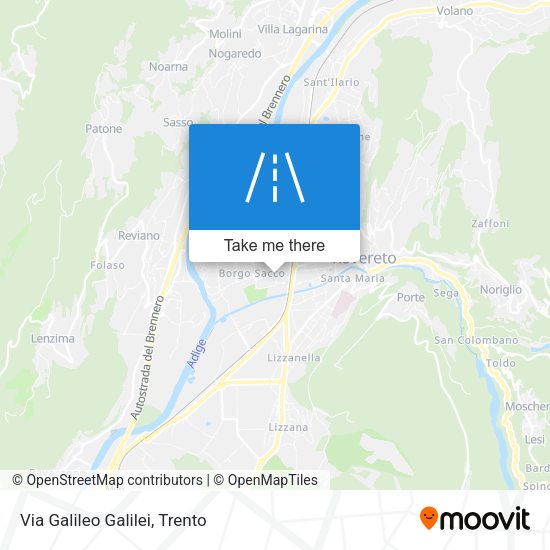 Via Galileo Galilei map