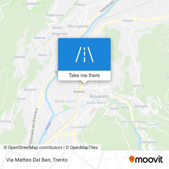 Via Matteo Del Ben map