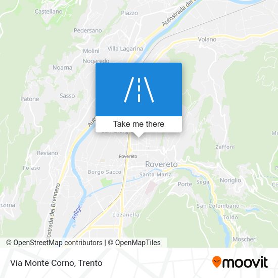 Via Monte Corno map
