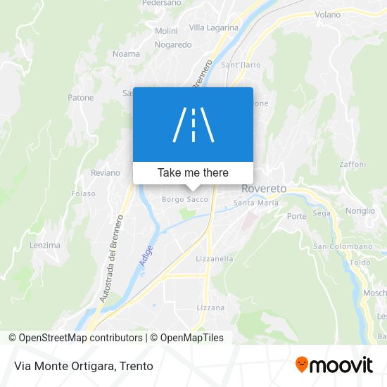 Via Monte Ortigara map