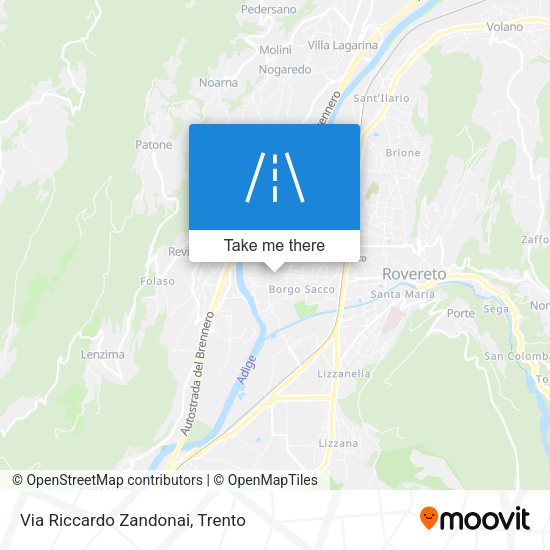 Via Riccardo Zandonai map