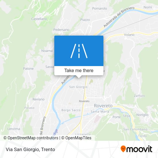 Via San Giorgio map