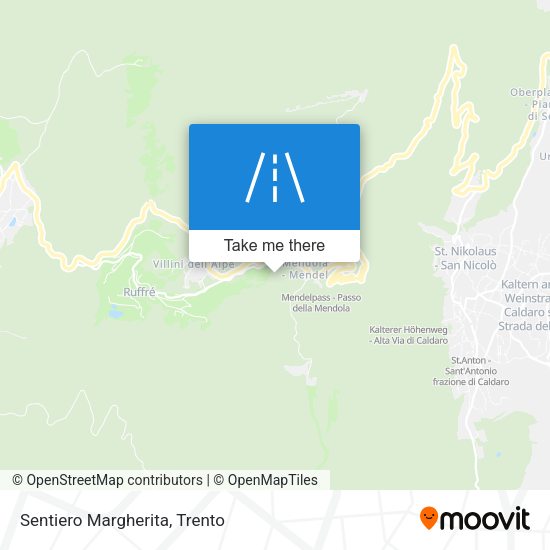 Sentiero Margherita map