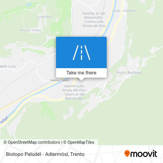 Biotopo Paludél - Adlermösl map
