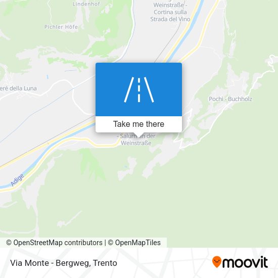 Via Monte - Bergweg map