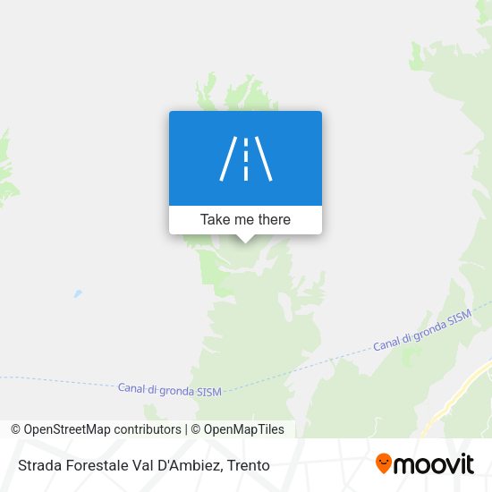 Strada Forestale Val D'Ambiez map