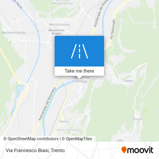 Via Francesco Biasi map