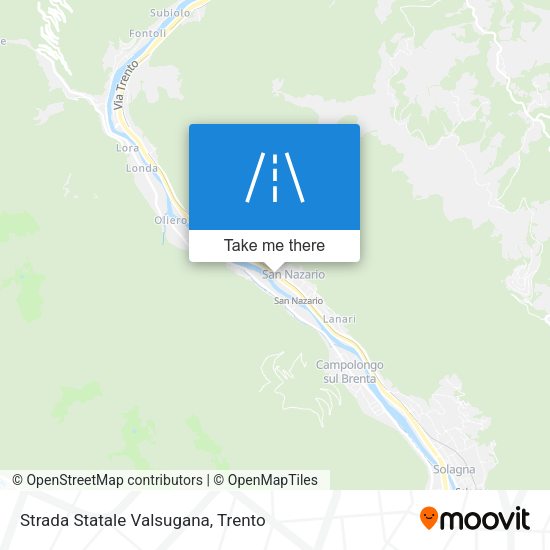 Strada Statale Valsugana map