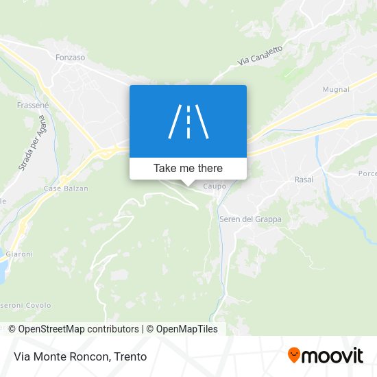 Via Monte Roncon map