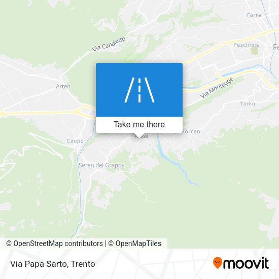 Via Papa Sarto map
