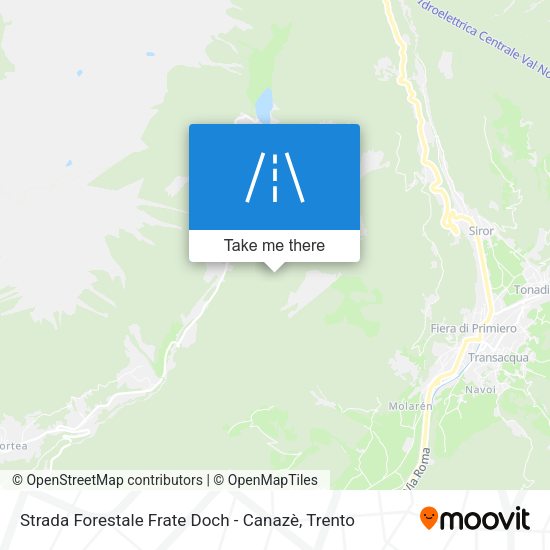 Strada Forestale Frate Doch - Canazè map