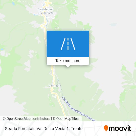 Strada Forestale Val De La Vecia 1 map