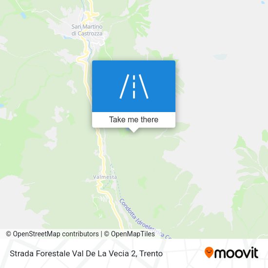 Strada Forestale Val De La Vecia 2 map