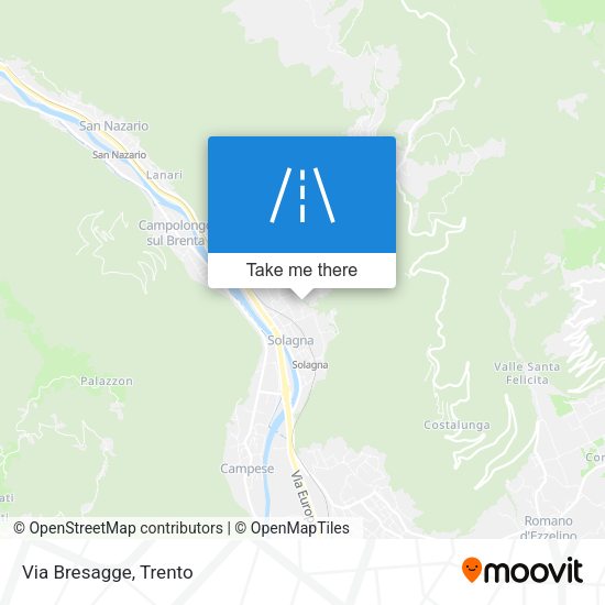 Via Bresagge map