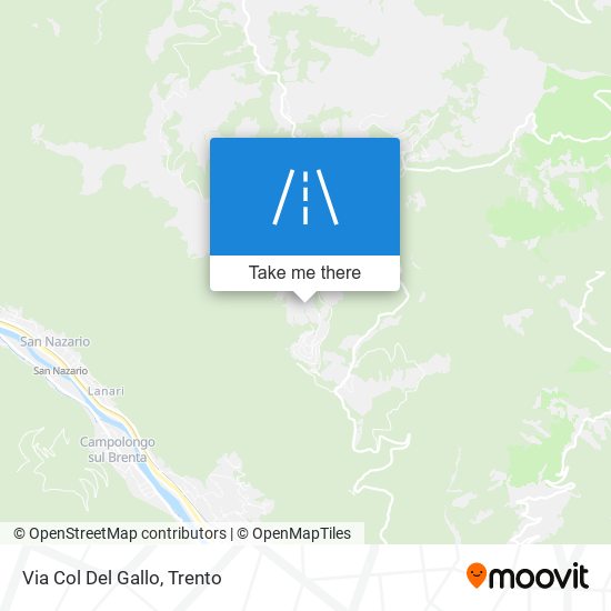 Via Col Del Gallo map
