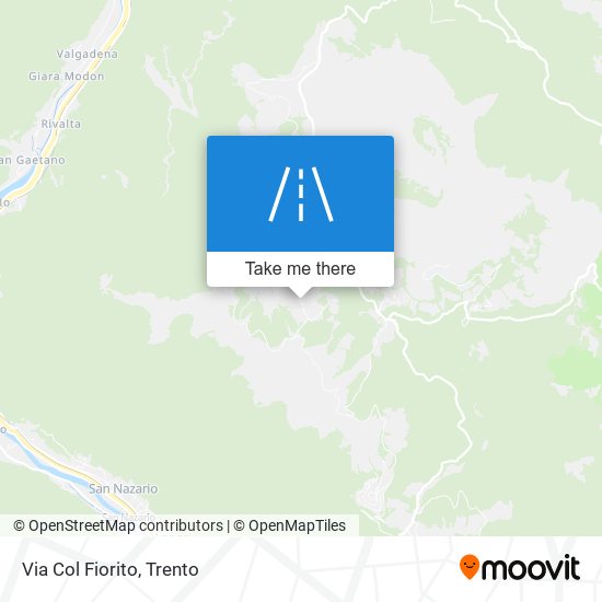 Via Col Fiorito map