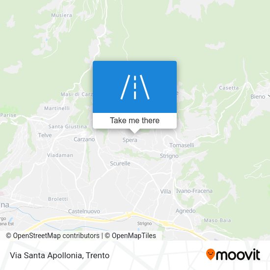 Via Santa Apollonia map