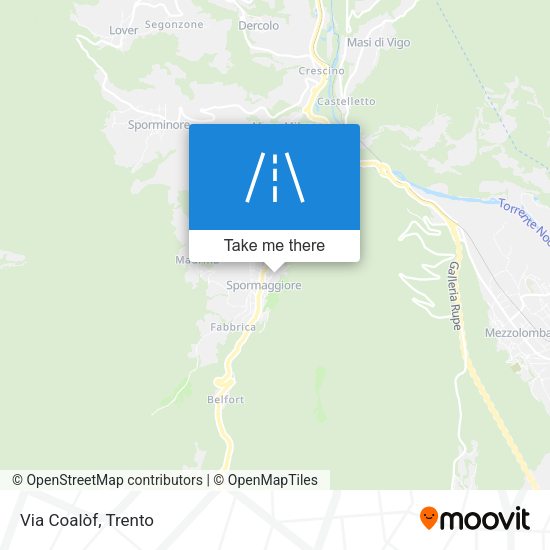 Via Coalòf map