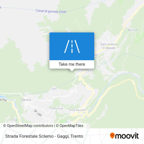 Strada Forestale Sclemo - Gaggi map