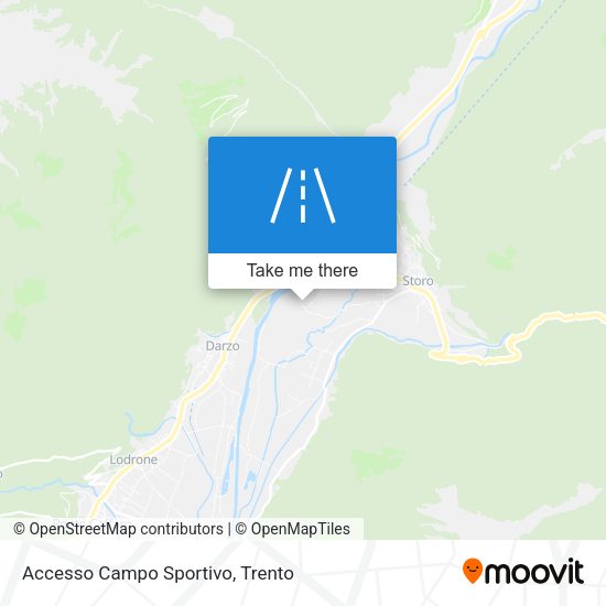 Accesso Campo Sportivo map