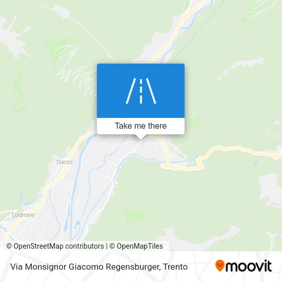 Via Monsignor Giacomo Regensburger map