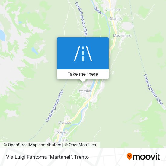 Via Luigi Fantoma "Martanel" map