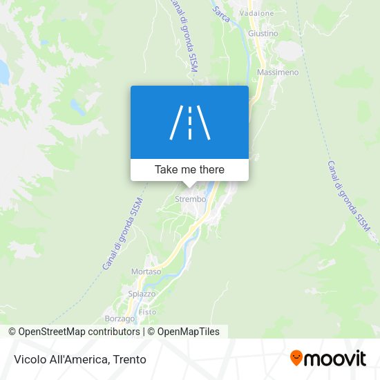 Vicolo All'America map