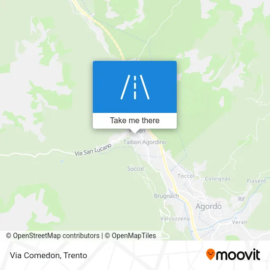 Via Comedon map