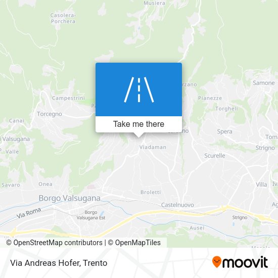Via Andreas Hofer map