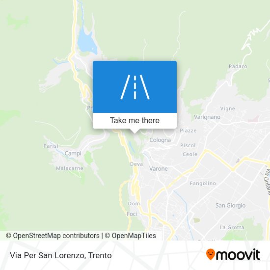 Via Per San Lorenzo map