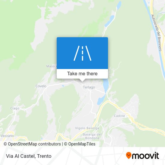 Via Al Castel map