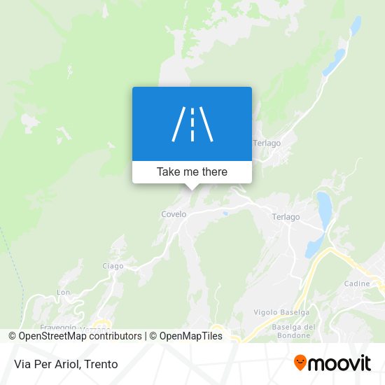 Via Per Ariol map