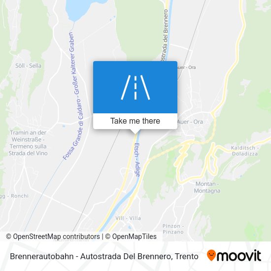 Brennerautobahn - Autostrada Del Brennero map