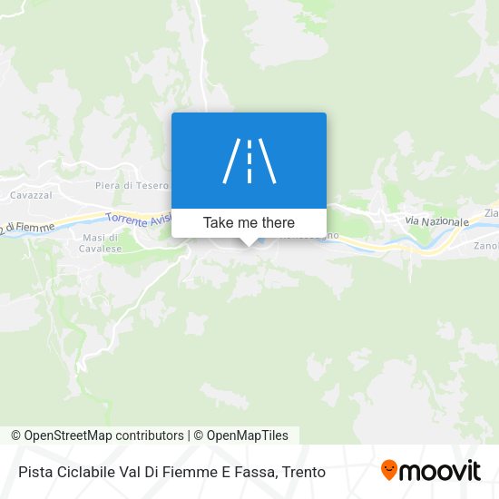 Pista Ciclabile Val Di Fiemme E Fassa map