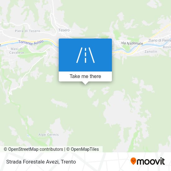 Strada Forestale Avezi map
