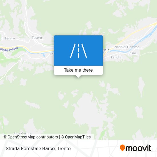 Strada Forestale Barco map