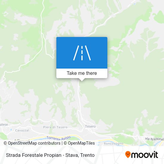 Strada Forestale Propian - Stava map