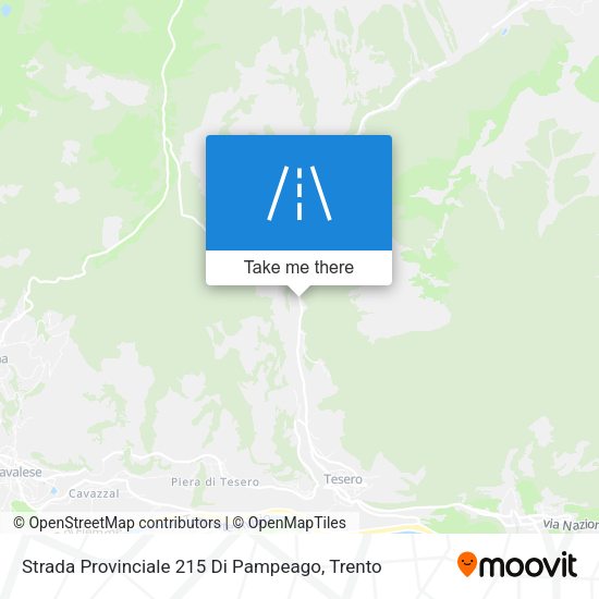 Strada Provinciale 215 Di Pampeago map